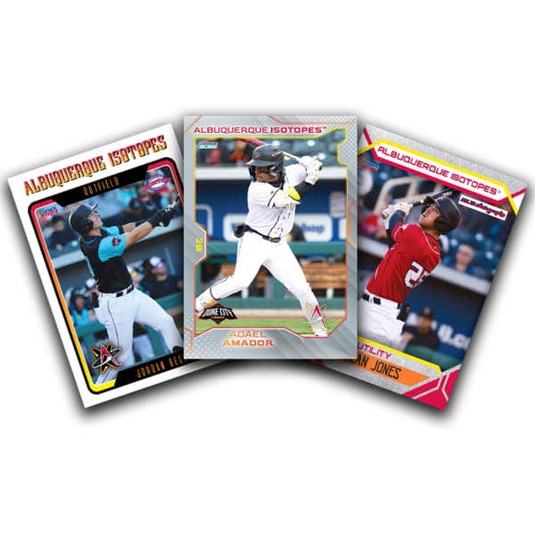 Baseball Cards courtesy of Duke City Games (first 1,000 fans)